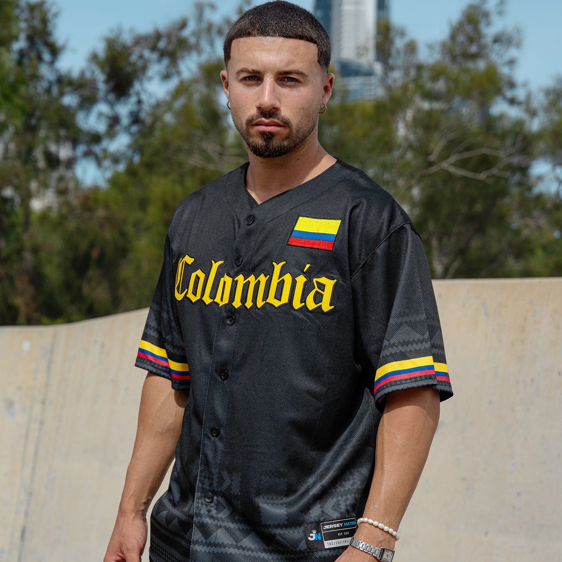 Colombia Custom Black Baseball Jersey