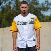 Colombia White Custom Baseball Jersey