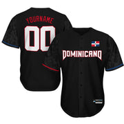 Dominican Republic Black Custom Baseball Jersey