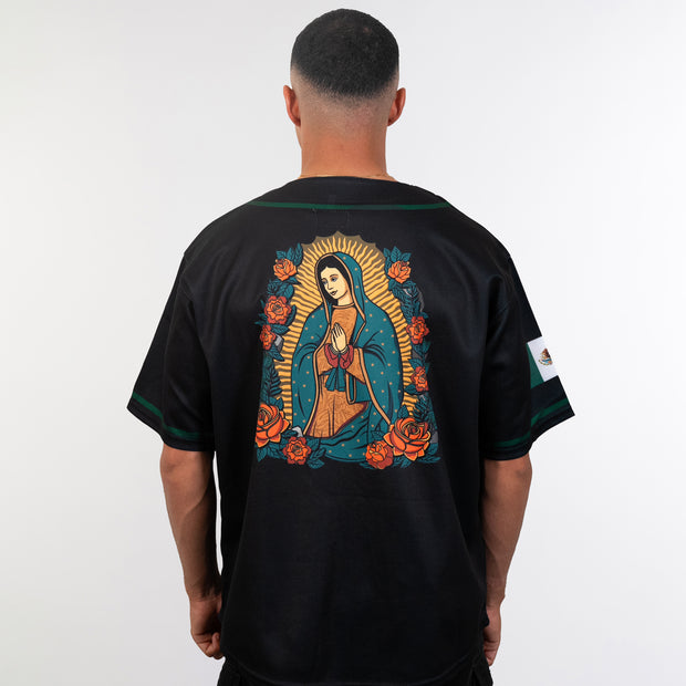 Mexico Black Guadalupe Baseball Jersey