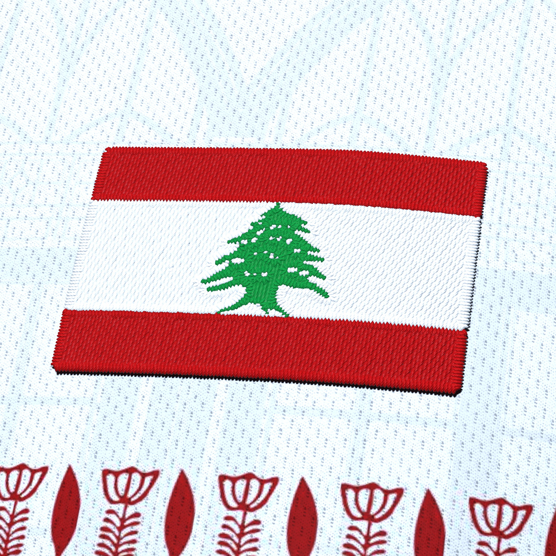 Lebanon White Custom Football Jersey