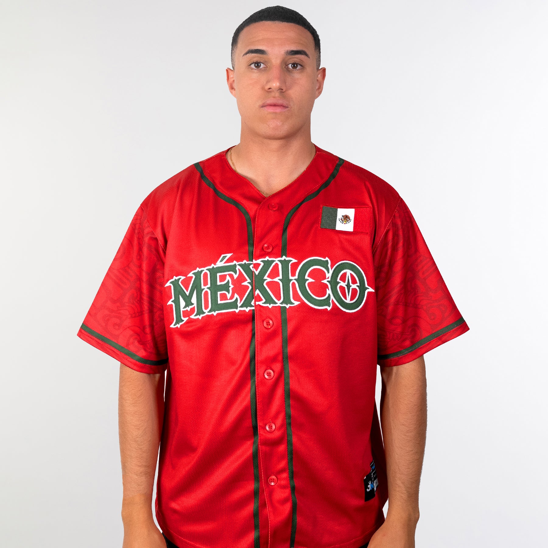 Mexico Custom Red Baseball Jersey