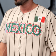 Mexico Custom Beige Baseball Jersey