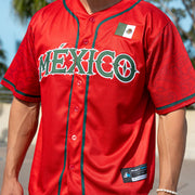 Mexico Custom Red Baseball Jersey