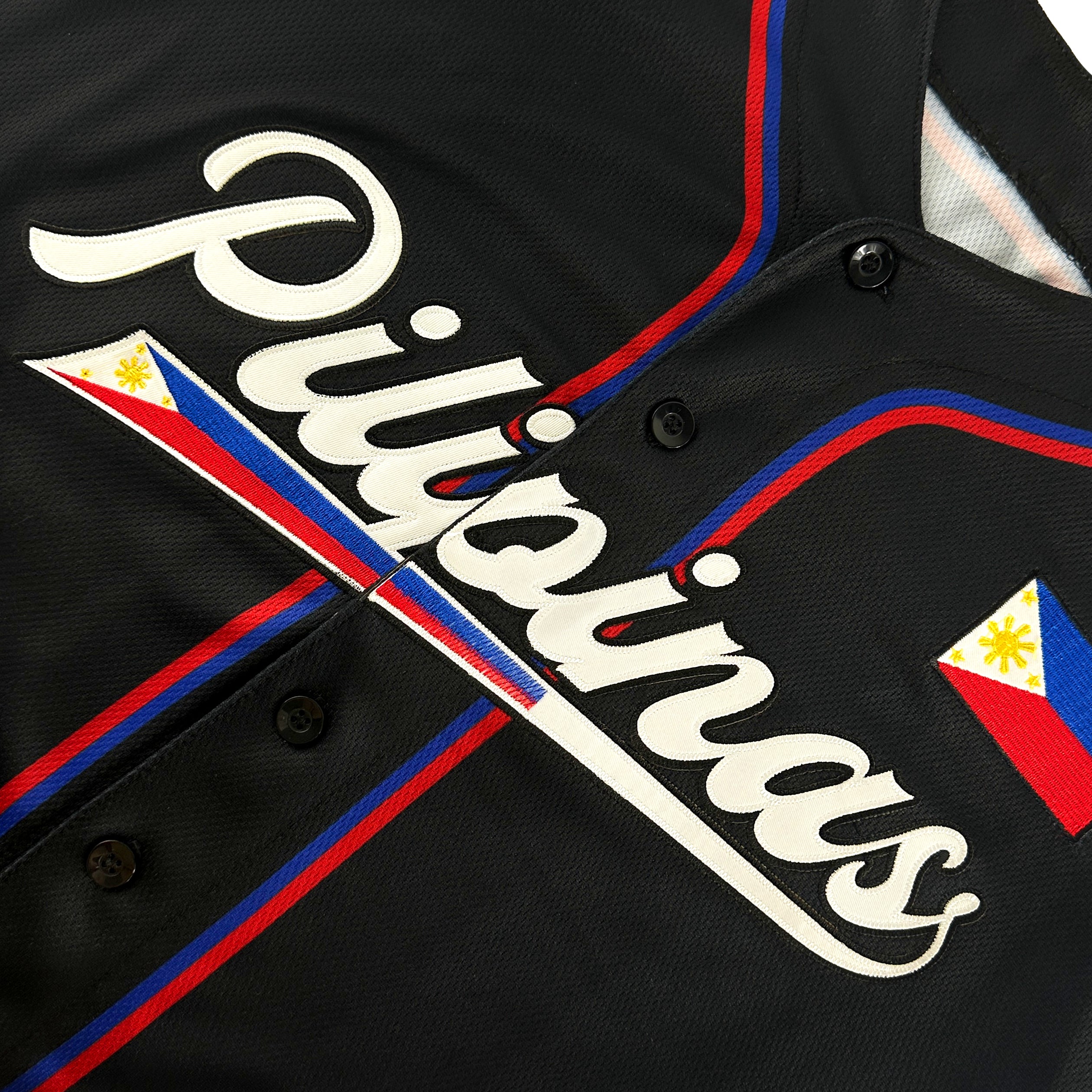 Philippines Black Custom Baseball Jersey