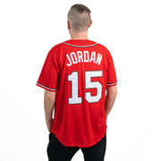 Red-White Custom Baseball Jersey