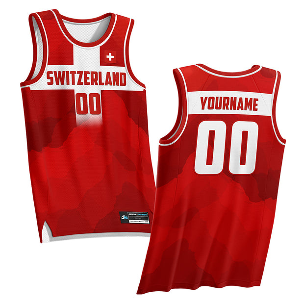 Switzerland Custom Basketball Jersey