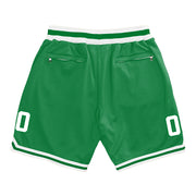 Green-White Custom Basketball Shorts