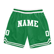 Green-White Custom Basketball Shorts