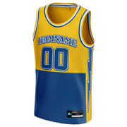 Yellow-Blue Custom Basketball Jersey